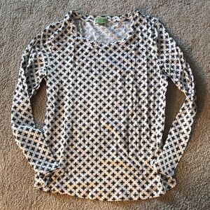 Vera Bradley Black and White Patterned Women's Top